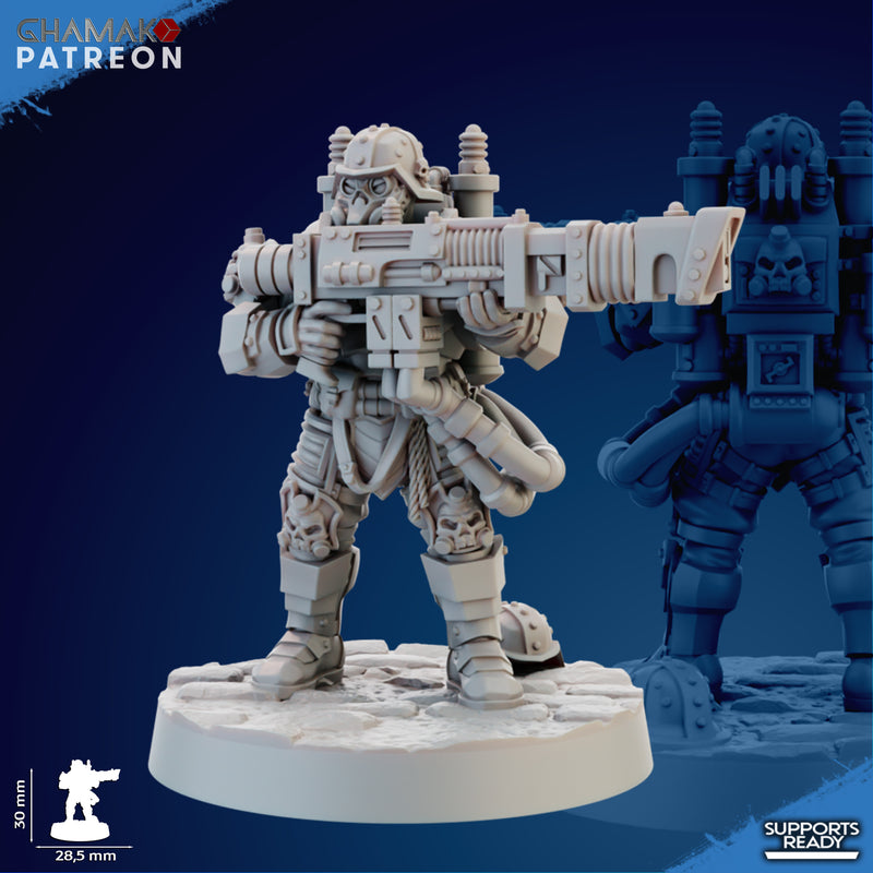 Trencher Iron Krieger Miniatures | Imperial Soldiers | Grimdark Proxy Miniature | Ghamak