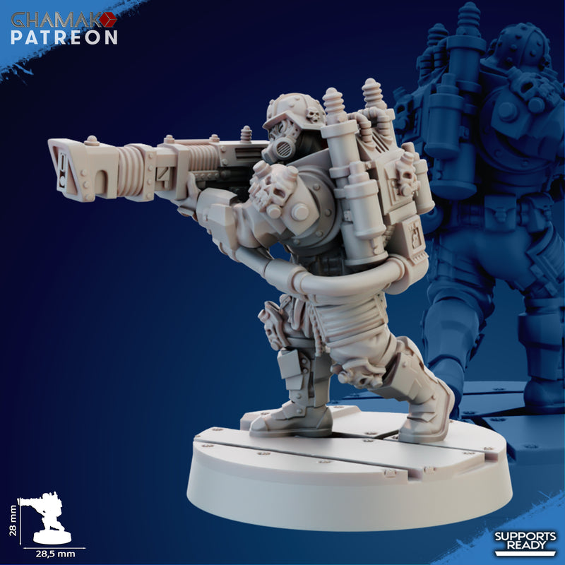 Trencher Iron Krieger Miniatures | Imperial Soldiers | Grimdark Proxy Miniature | Ghamak