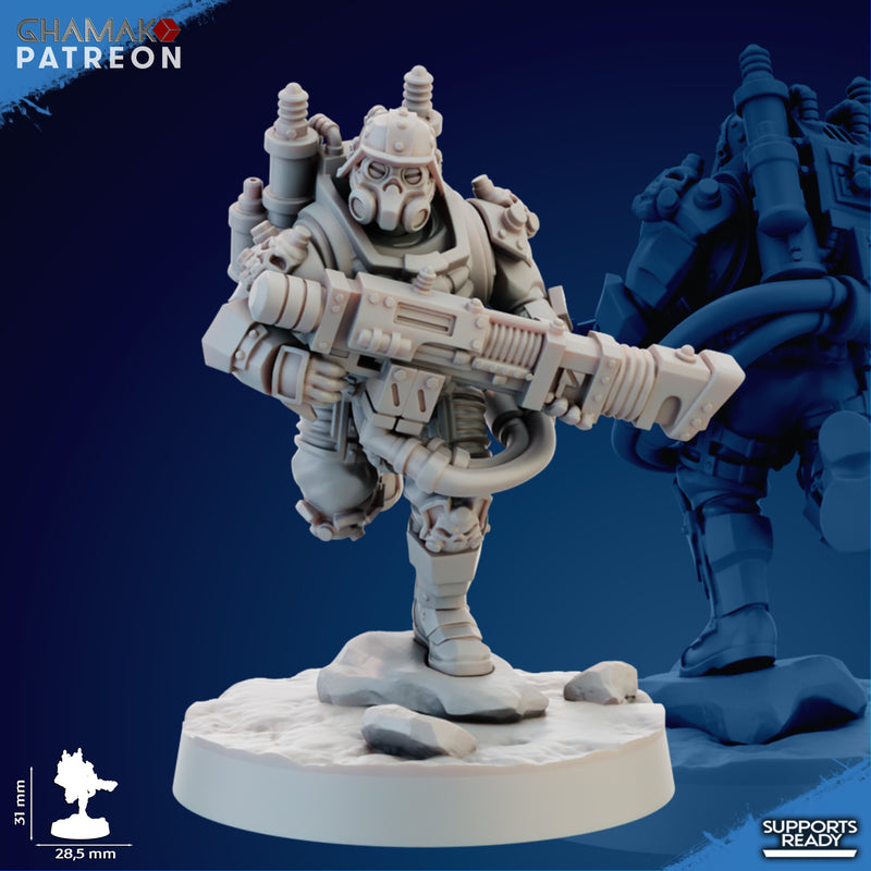 Trencher Iron Krieger Miniatures | Imperial Soldiers | Grimdark Proxy Miniature | Ghamak