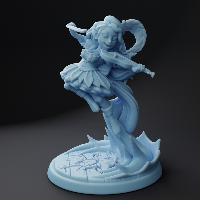 Mya the Halfling Bard Fantasy Adventurer Miniature | Twin Goddess Miniatures