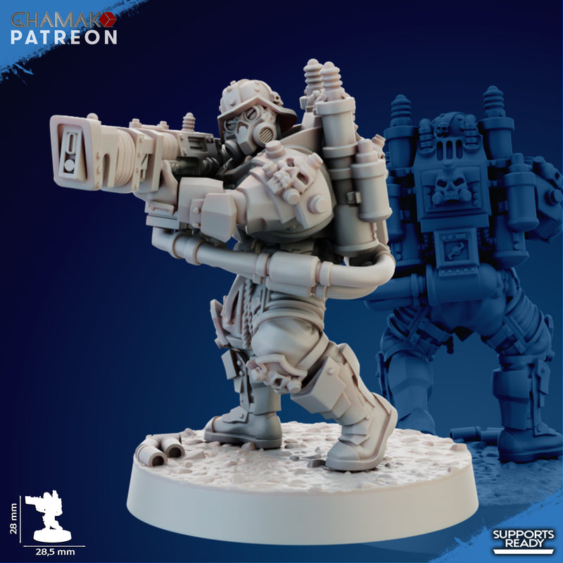 Trencher Iron Krieger Miniatures | Imperial Soldiers | Grimdark Proxy Miniature | Ghamak
