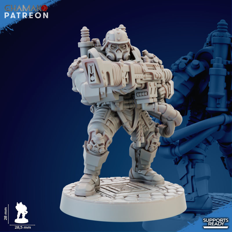Trencher Iron Krieger Miniatures | Imperial Soldiers | Grimdark Proxy Miniature | Ghamak