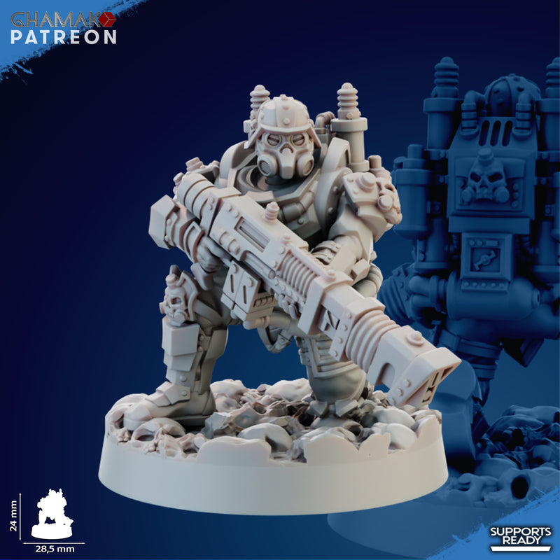 Trencher Iron Krieger Miniatures | Imperial Soldiers | Grimdark Proxy Miniature | Ghamak