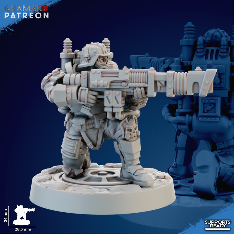 Trencher Iron Krieger Miniatures | Imperial Soldiers | Grimdark Proxy Miniature | Ghamak