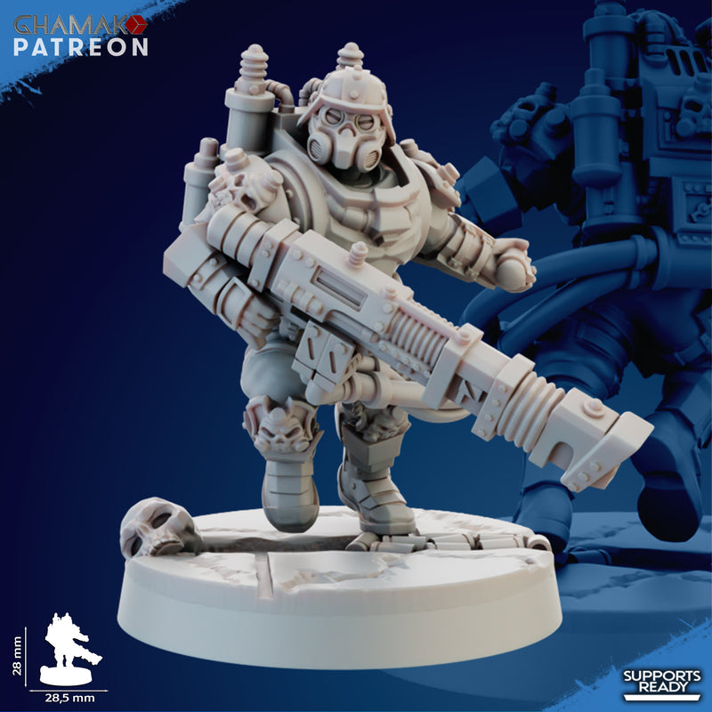 Trencher Iron Krieger Miniatures | Imperial Soldiers | Grimdark Proxy Miniature | Ghamak