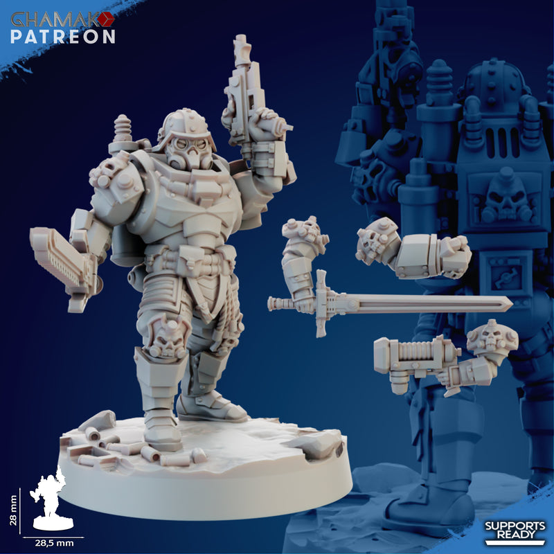 Trencher Iron Krieger Miniatures | Imperial Soldiers | Grimdark Proxy Miniature | Ghamak