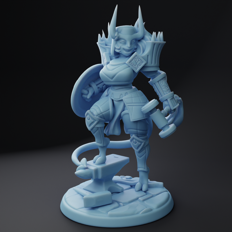 Tielfing Forge Cleric Dahlia | Additional Adventurer | Fantasy Miniature | Twin Goddess Miniatures