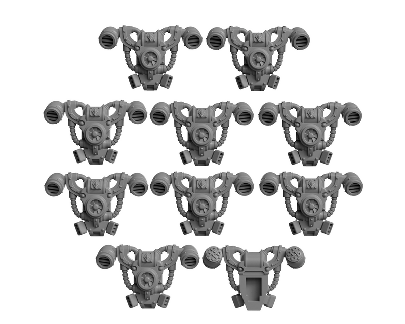 Backpacks Pack 2 Primal Hounds Conversion Bits For 28mm 32mm Sci-fi Space Knights