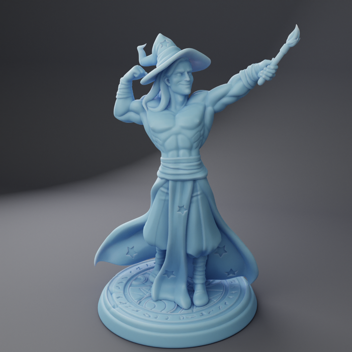 Brent the buff Wizard B (75mm) | May '23 Adventurer | Fantasy Miniature | Twin Goddess Miniatures