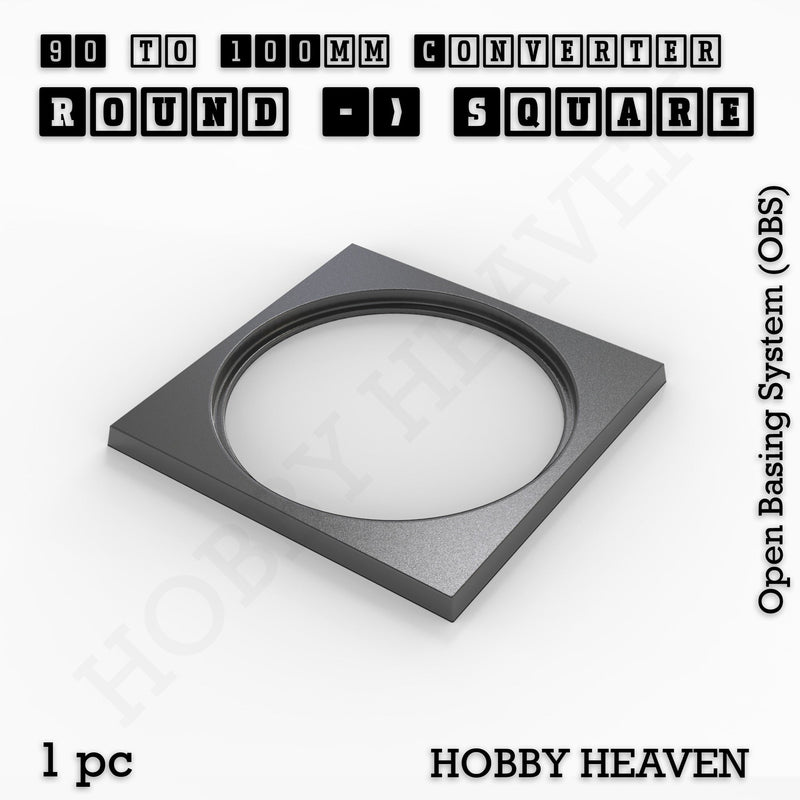 Round to Square Bases Shape and Size Converters 3d Print Full Range
