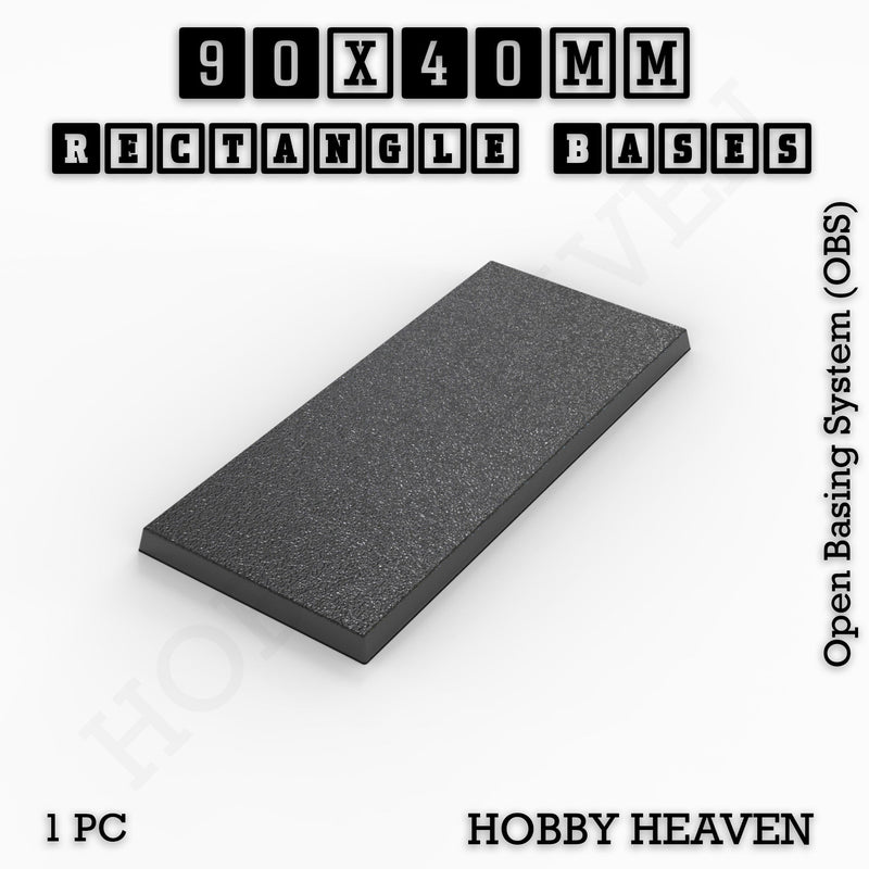 Rectangle Bases Range Sizes - 75x30mm to 125x40mm Medium Sizes 3d Print Full Range Tabletop Games