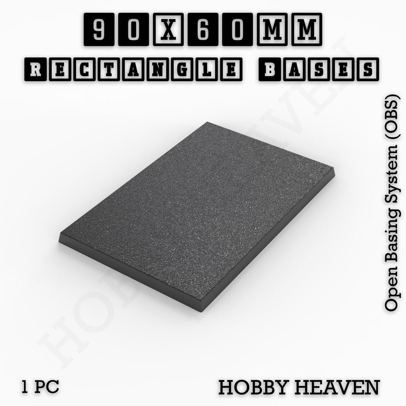 Rectangle Bases Range Sizes - 75x30mm to 125x40mm Medium Sizes 3d Print Full Range Tabletop Games