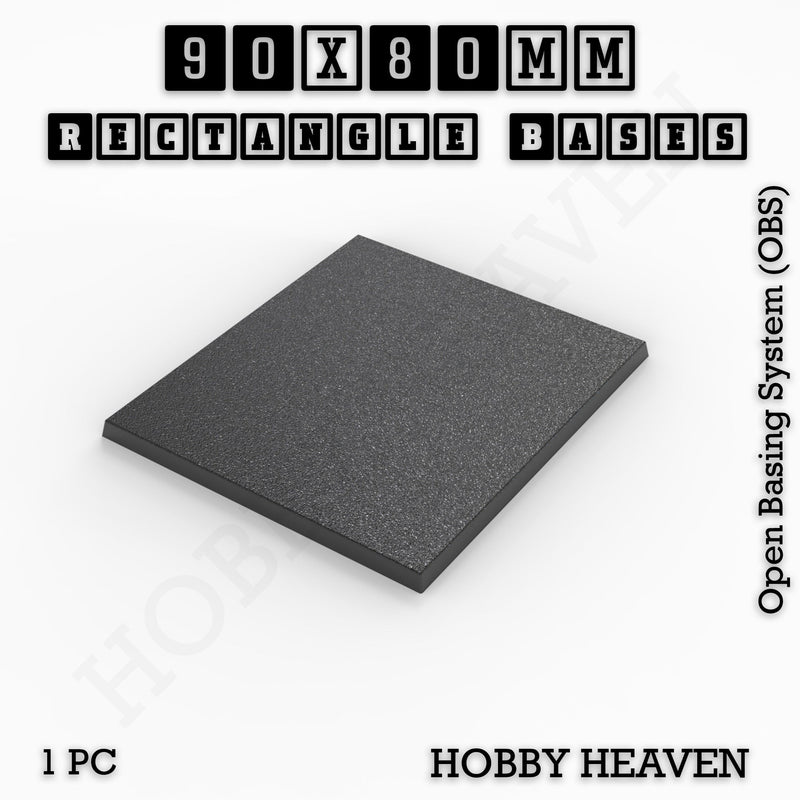 Rectangle Bases Range Sizes - 75x30mm to 125x40mm Medium Sizes 3d Print Full Range Tabletop Games