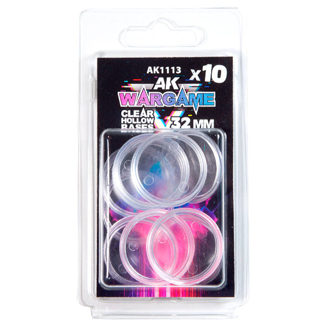AK Interactive - Clear Hollow Bases 32mm X 10 (AK1113)