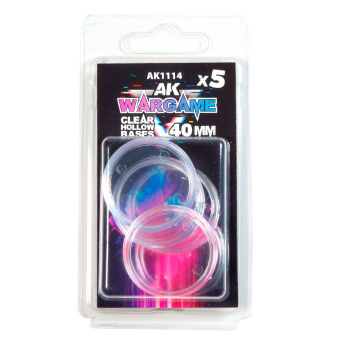 AK Interactive - Clear Hollow Bases 40mm X 5 (AK1114)