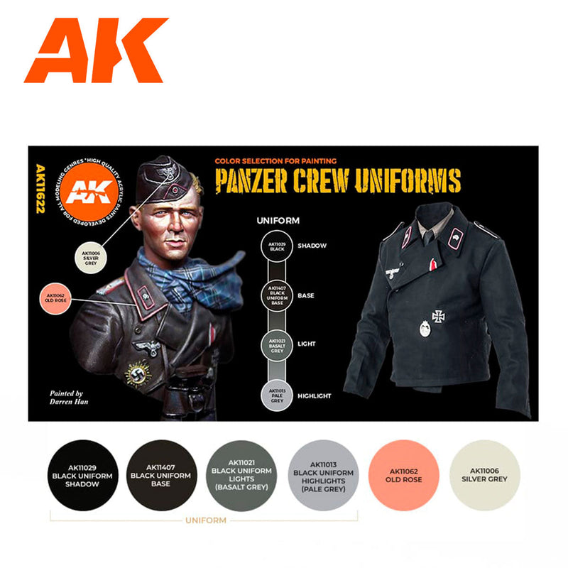 AK Interactive - Panzer Crew Black Uniforms Set 3G (AK11622)