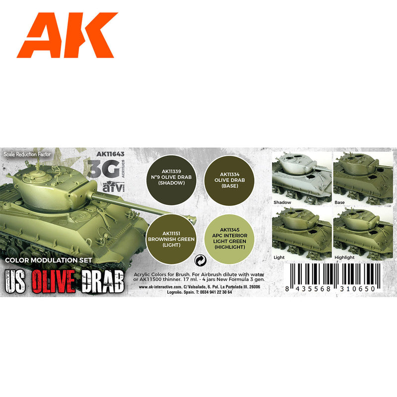 AK Interactive - Modulation US Olive Drab 3G (AK11643)