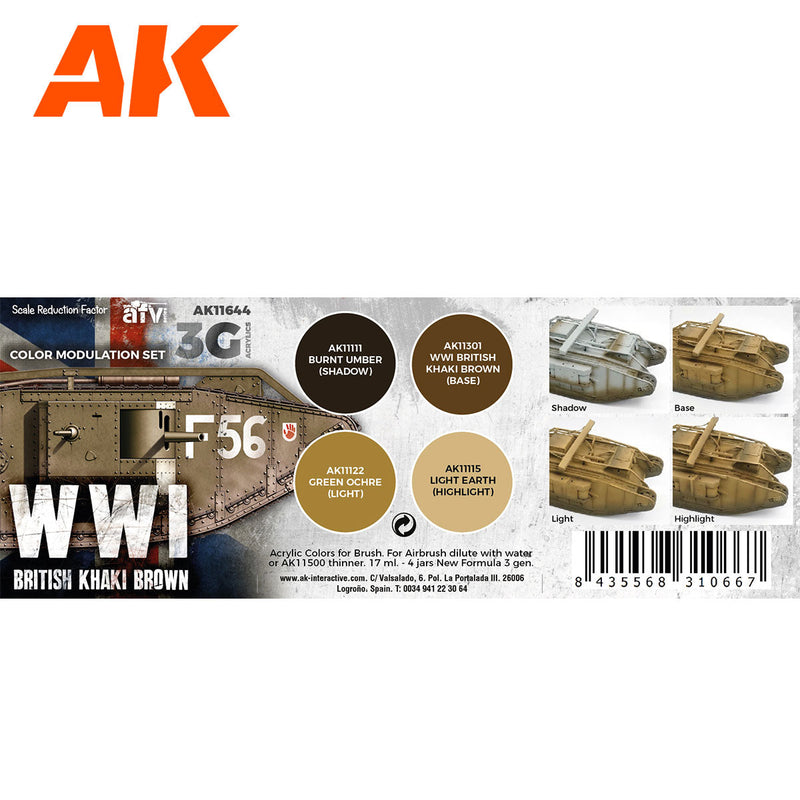 AK Interactive - Modulation WWI British Colors 3G (AK11644)