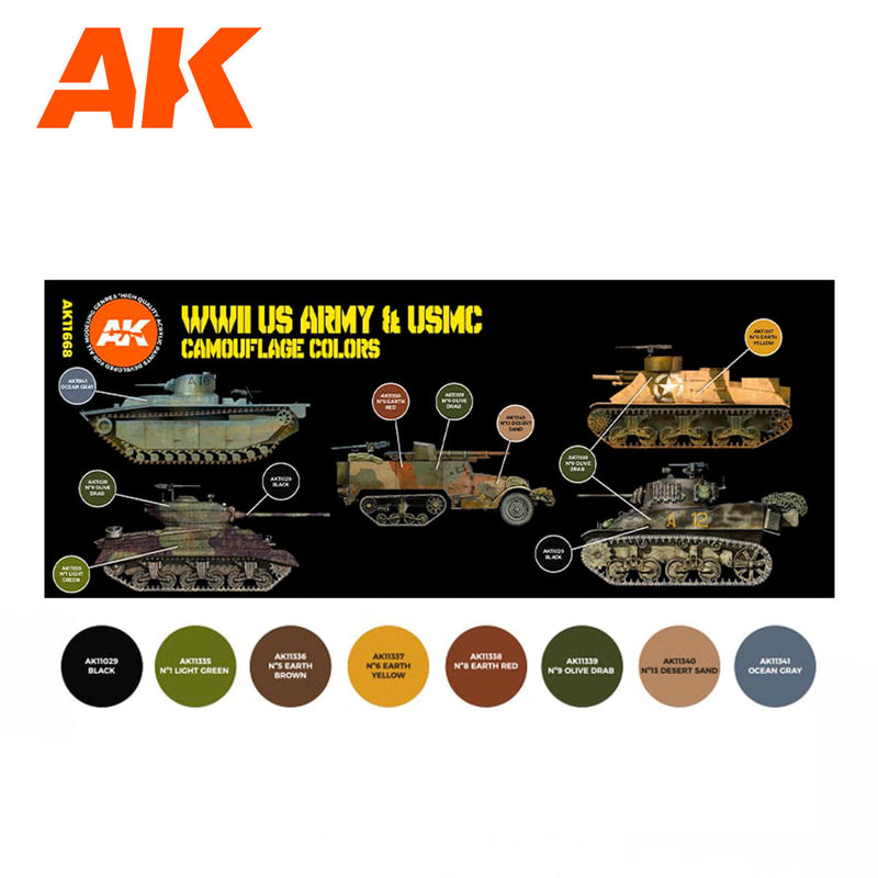 AK Interactive - Us.army & USMC Camouflage Colors 3G (AK11668)