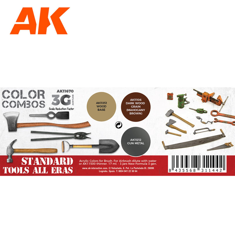 AK Interactive - Standard Tools All Eras Combo 3G (AK11670)