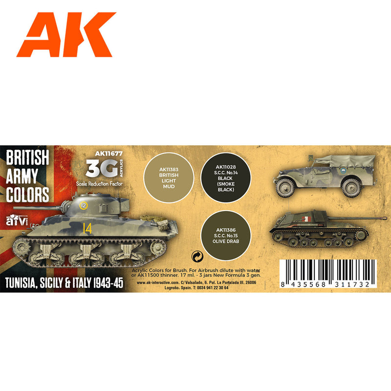 AK Interactive - British Army Colors Tunisia, Sicily & Italy 1943-45 (AK11677)