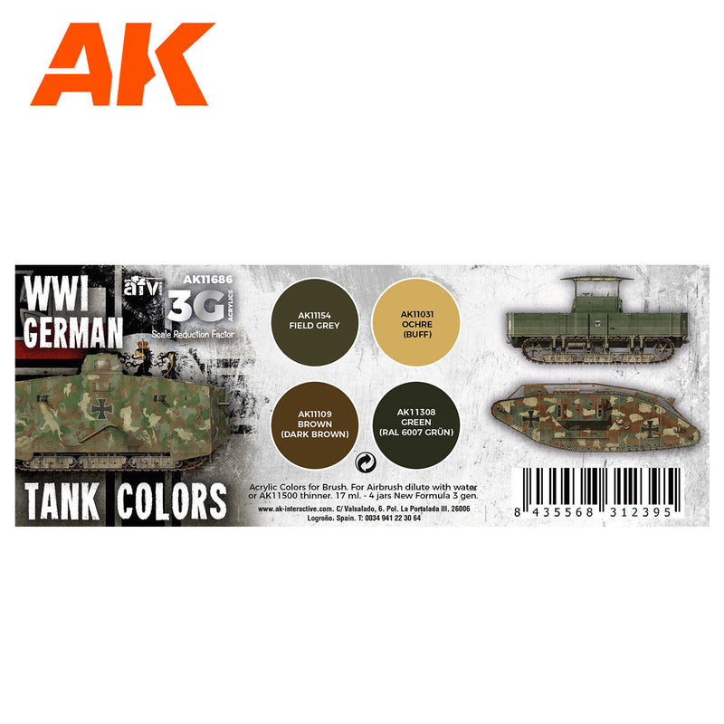 AK Interactive - WWI German Tank Colors (AK11686)