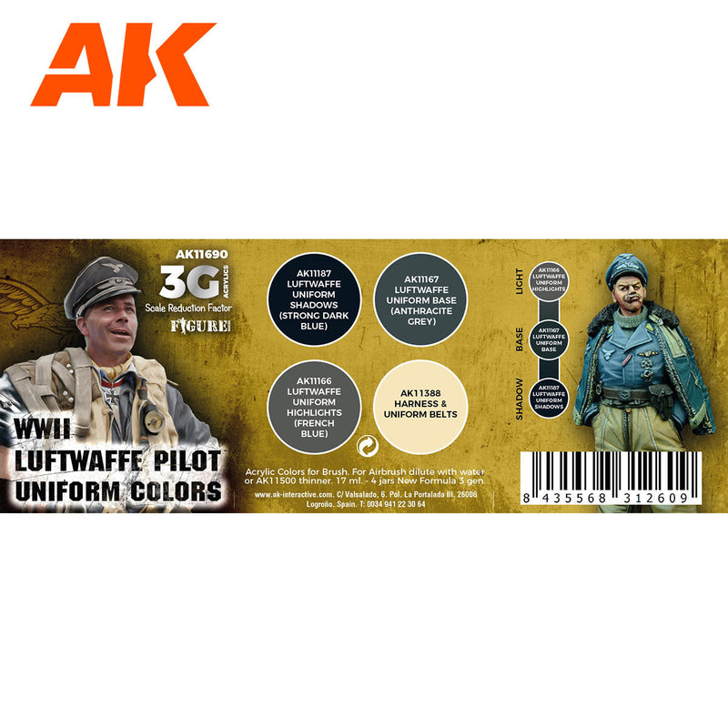 AK Interactive - WWII Luftwaffe Uniform Colors 3G (AK11690)
