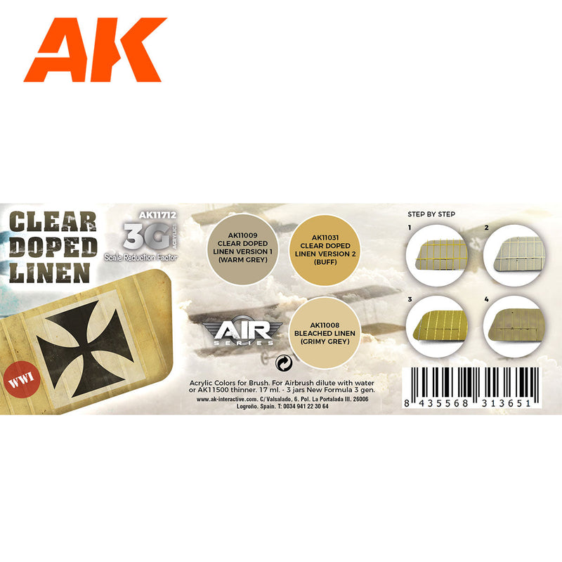 AK Interactive - Clear Doped Linen Set 3G (AK11712)