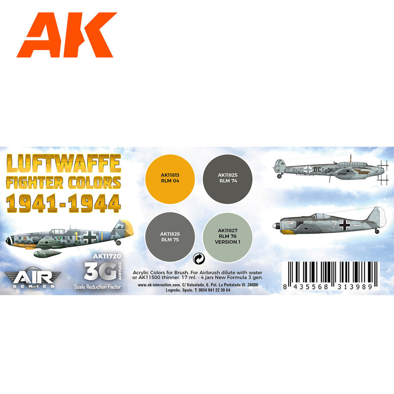 AK Interactive - Luftwaffe Fighter Colors 1941-1944 Set 3G (AK11720)