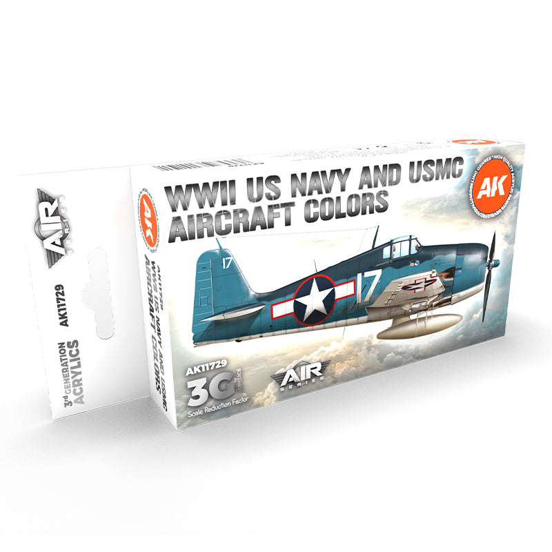 AK Interactive - WWII US Navy & Usmc Aircraft Colors Set 3G (AK11729)