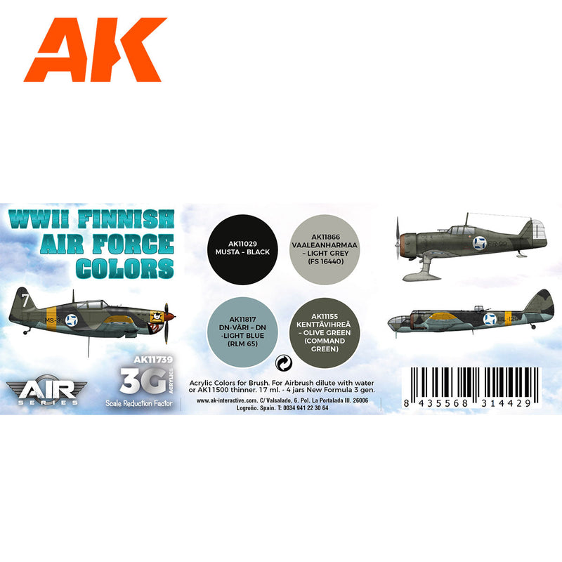 AK Interactive - WWII Finnish Air Force Colors Set 3G (AK11739)