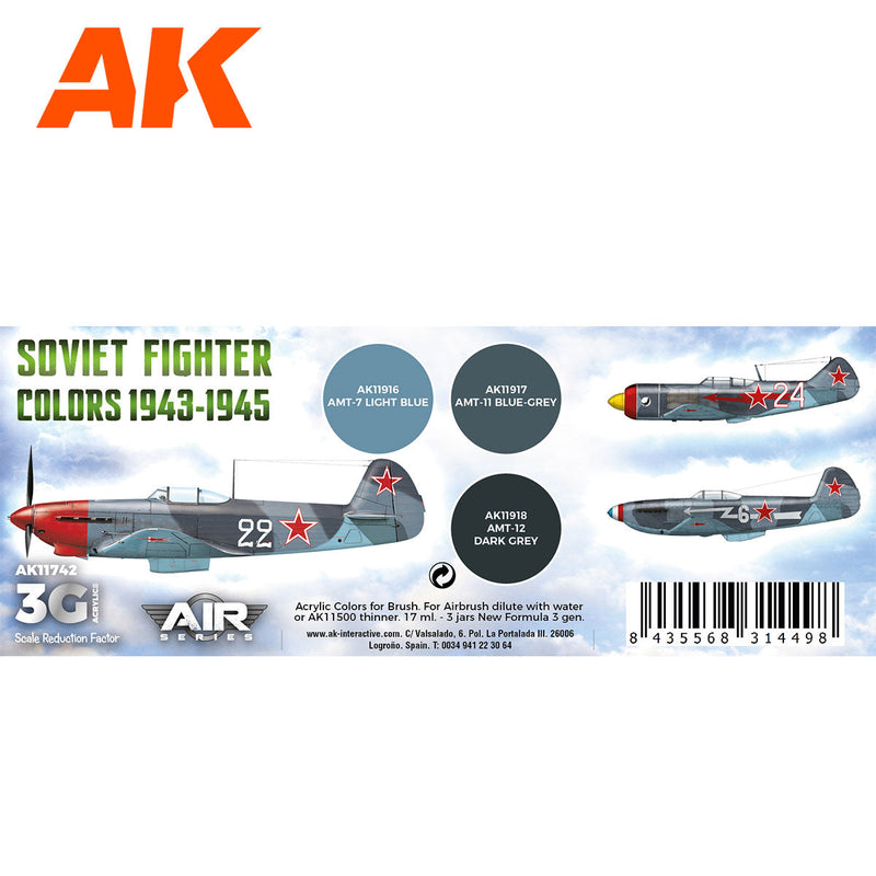 AK Interactive - Soviet Fighter Colors 1943-1945 Set 3G (AK11742)