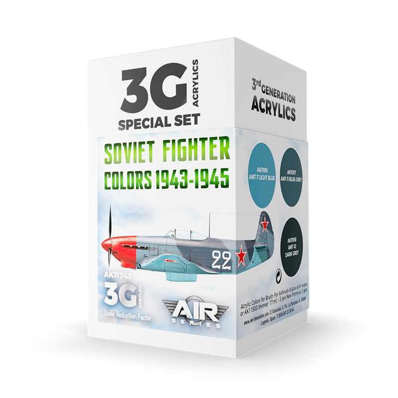 AK Interactive - Soviet Fighter Colors 1943-1945 Set 3G (AK11742)