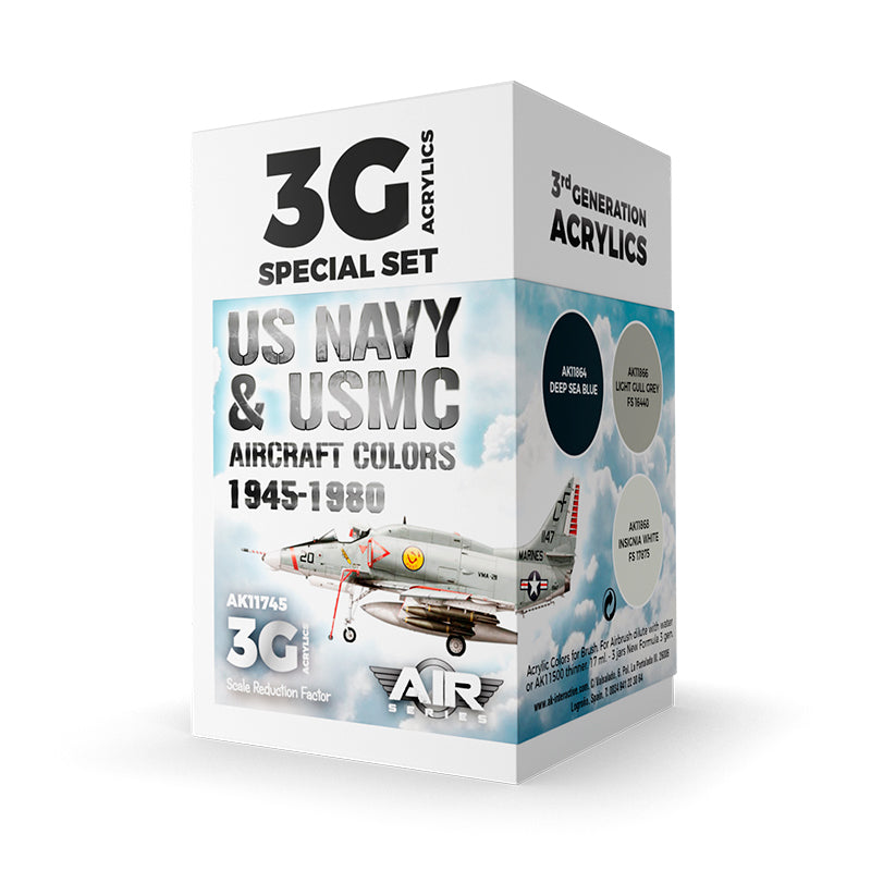 AK Interactive - US Navy & Usmc Aircraft Colors 1945-1980 Set 3G (AK11745)