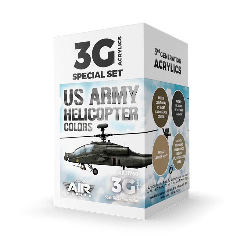 AK Interactive - US Army Helicopter Colors Set 3G (AK11750)