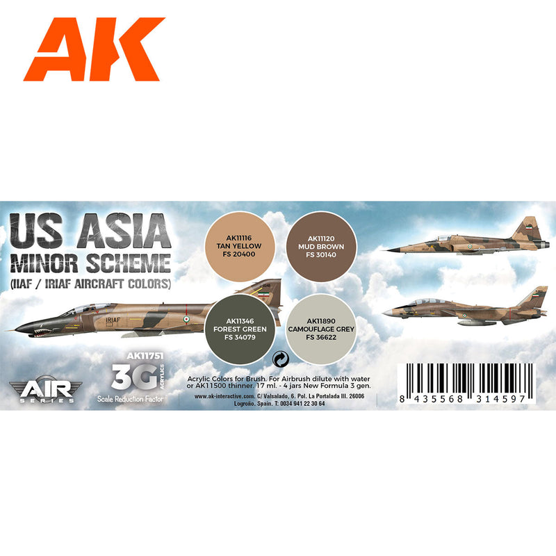 AK Interactive - US Asia Minor Scheme (IIAF/IRIAF Aircraft) Set 3G (AK11751)