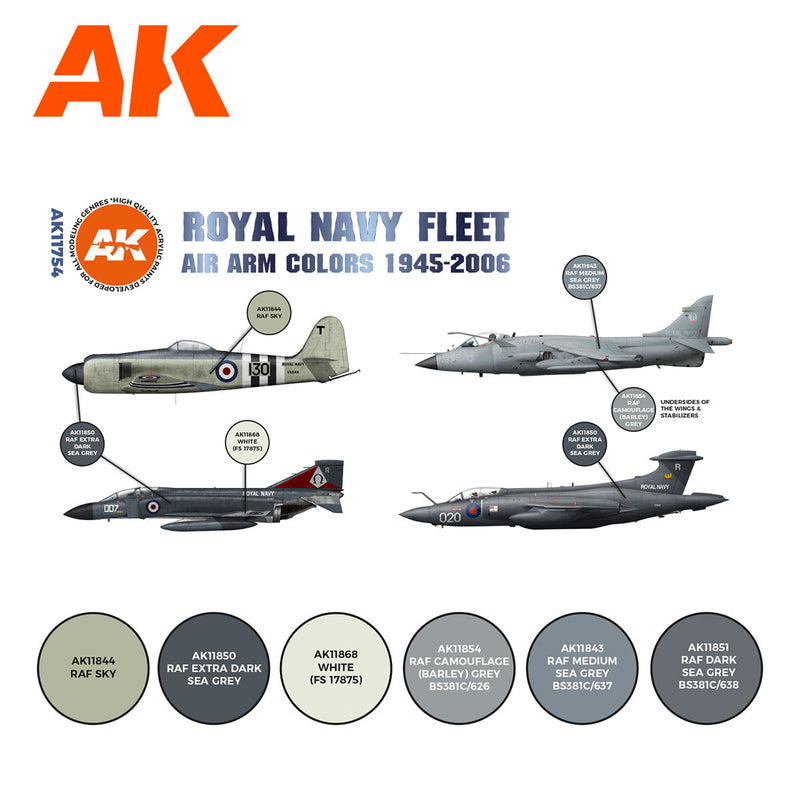 AK Interactive - Rn Fleet Air Arm Aircraft Colors 1945-2010 Set 3G (AK11754)