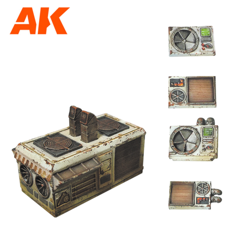 AK Interactive Air Conditioning Wargame Set (Resin 30-35mm) (AK1351)