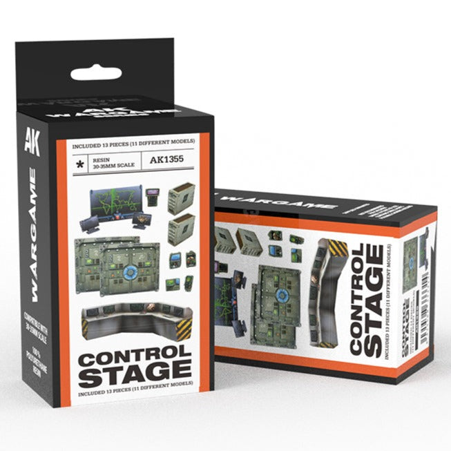 AK Interactive Control Stage Wargame Set (Resin 30-35mm) (AK1355)