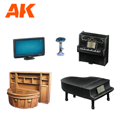 AK Interactive Living Room Wargame Set (Resin 30-35mm) (AK1358)