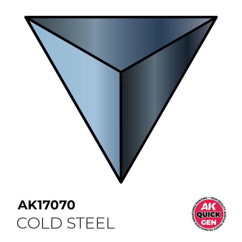AK Interactive Quick Gen - Cold Steel 18ml AK17070