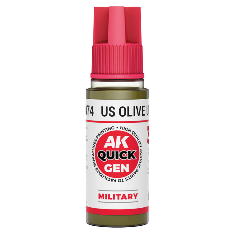 AK Interactive Quick Gen - US Olive Uniform 18ml (AK17074)