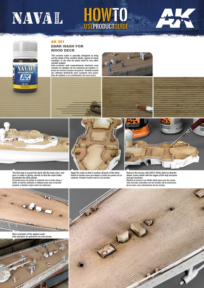 AK Interactive - Dark Wash for Wood Decks (AK301)