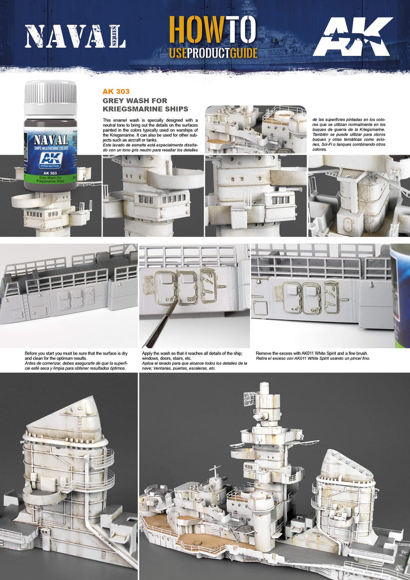 AK Interactive - Grey Wash for Kriegsmarine Ships (AK303)
