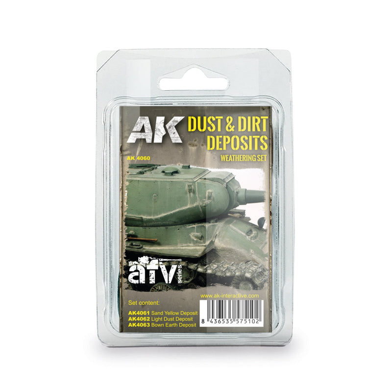 AK Interactive - Dust and Dirt Deposits Weathering Set (AK4060)