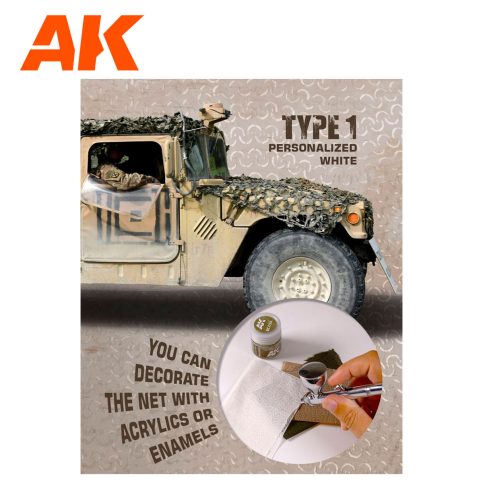 AK Interactive Regular Mimetic Net Type 1 Personalised White (AK8061)