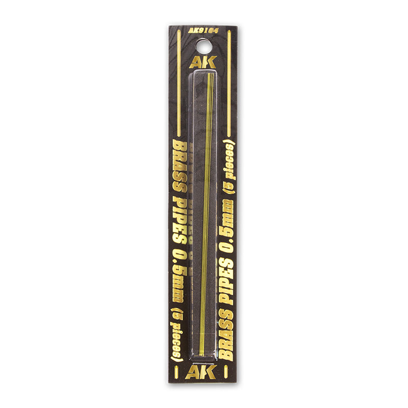 AK Interactive - Brass Pipes 0.5mm, 5 Units (AK9104)