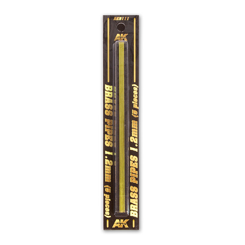 AK Interactive - Brass Pipes 1.2mm, 5 Units AK9112 (AK9111)