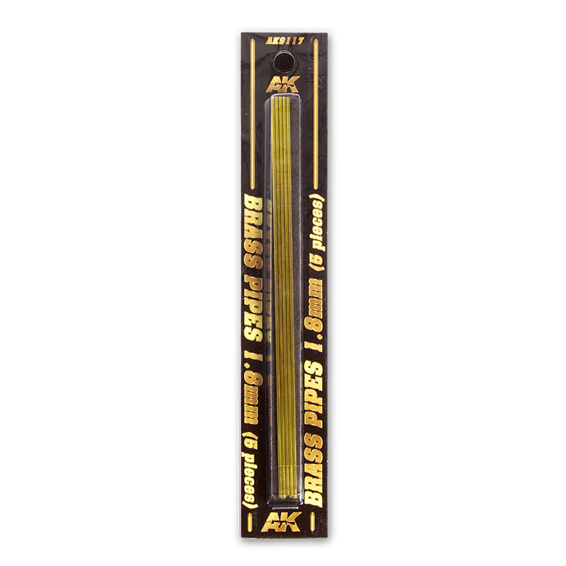 AK Interactive - Brass Pipes 1.8mm, 5 Units (AK9117)