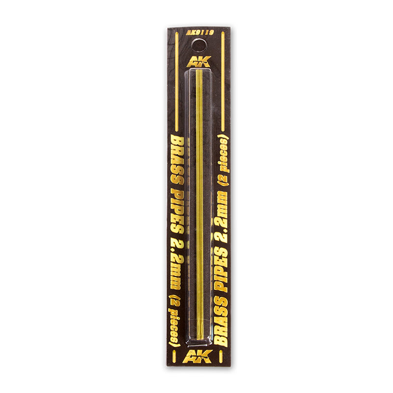 AK Interactive - Brass Pipes 2.2mm, 2 Units (AK9119)